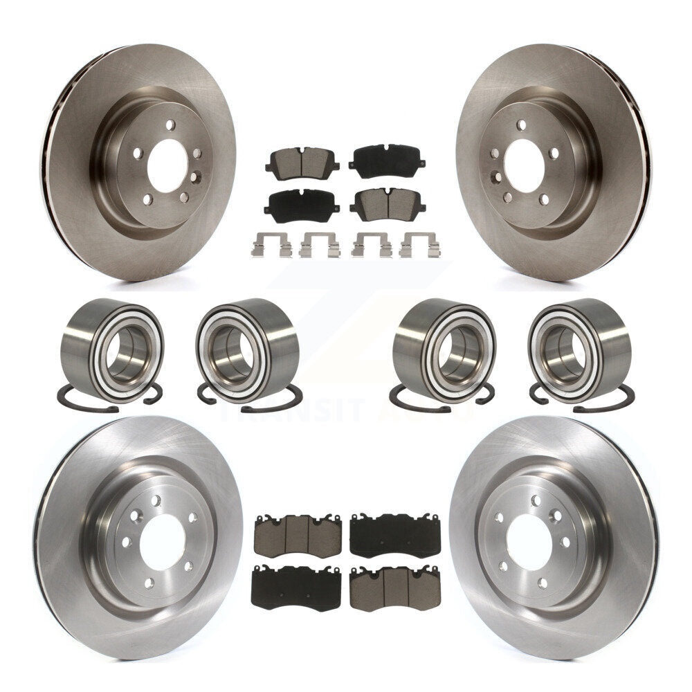 Front Rear Bearings Disc Brake Rotors And Pads Kit (10Pc) For 2016 Land Rover Range 3.0L KBB-128303