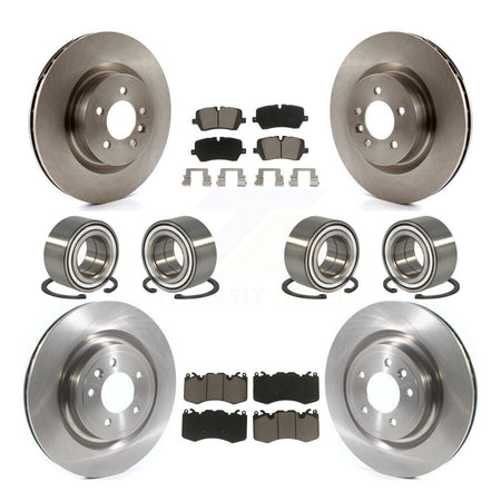 Front Rear Bearings Disc Brake Rotors And Pads Kit (10Pc) For 2016 Land Rover Range 3.0L KBB-128303