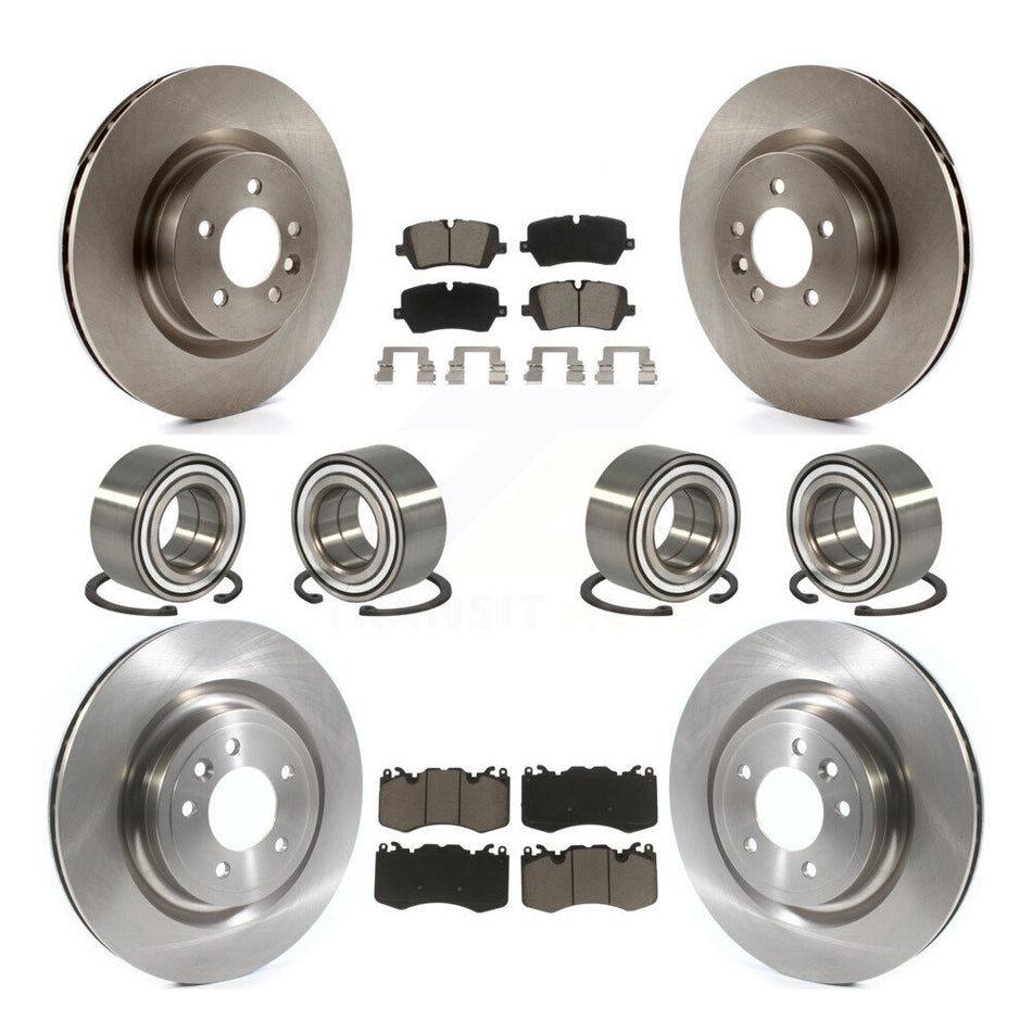 Front Rear Bearings Disc Brake Rotors And Pads Kit (10Pc) For 2016 Land Rover Range 3.0L KBB-128303