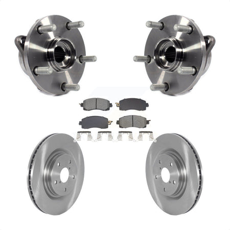 Front Hub Bearing Assembly Disc Brake Rotor & Pads Kit For Subaru Forester Outback Legacy KBB-128473