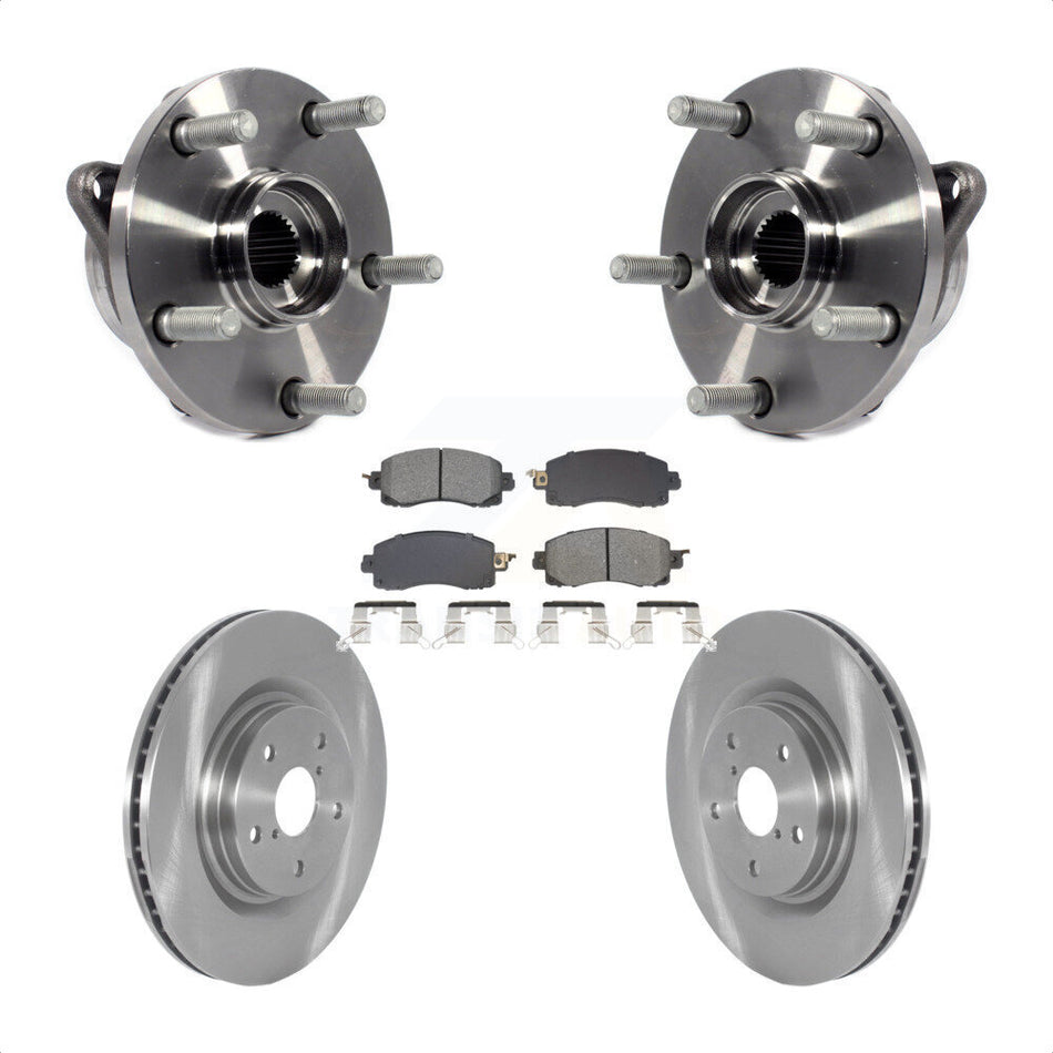 Front Hub Bearing Assembly Disc Brake Rotor & Pads Kit For Subaru Forester Outback Legacy KBB-128473