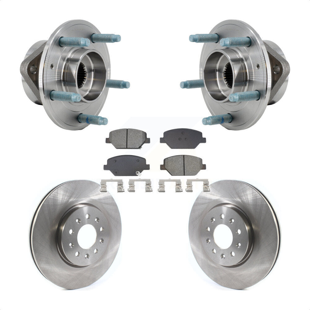 Front Hub Bearing Assembly Disc Brake Rotor And Pad Kit For Chevrolet Equinox GMC Terrain KBB-128482
