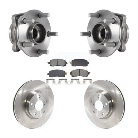 Front Hub Bearing Brake Rotor Pads Kit For Subaru Impreza With 276mm Diameter KBB-128483