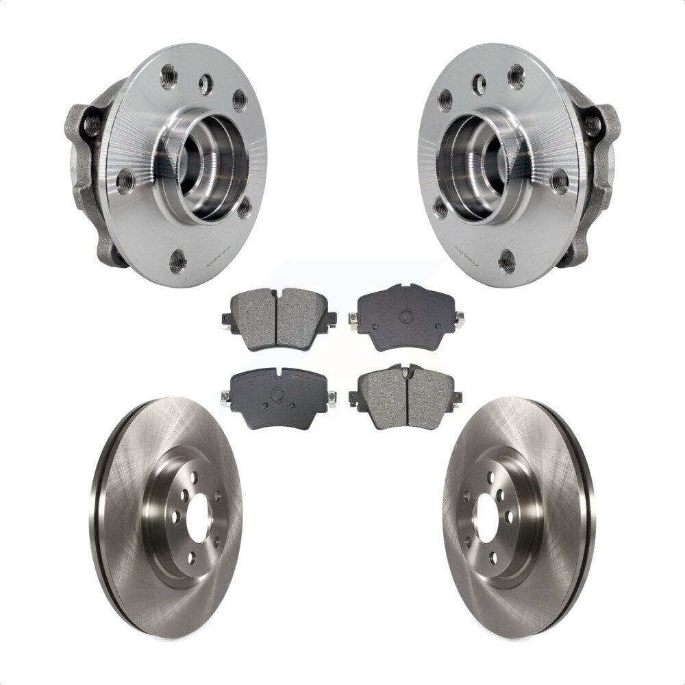 Front Hub Bearing Brake Rotor & Pads Kit For BMW X1 Mini Cooper Countryman X2 228i xDrive KBB-128486