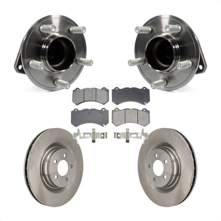 Front Hub Bearing Assembly Disc Brake Rotors And Pads Kit For Dodge Challenger Charger KBB-128498