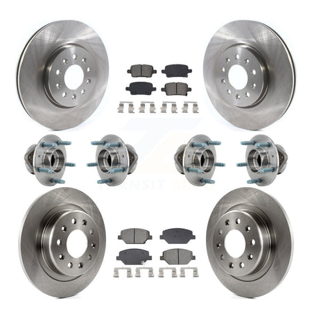 Front Rear Hub Bearing Disc Brake Rotor Pads Kit (10Pc) For Chevrolet Equinox GMC Terrain KBB-128514