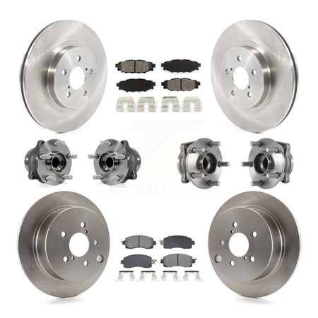 Front Rear Hub Bearing Disc Brake Rotors And Pads Kit (10Pc) For Subaru Crosstrek Impreza KBB-128519