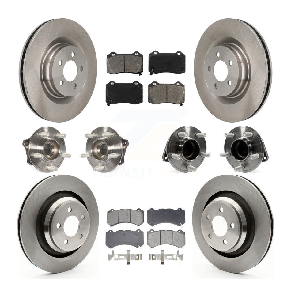 Front Rear Hub Bearing Disc Brake Rotors And Pads Kit (10Pc) For Dodge Challenger Charger KBB-128537