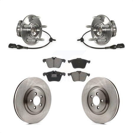 Front Hub Bearing Assembly Disc Brake Rotors And Pads Kit For Jaguar XF XJ XK Super V8 KBB-128575