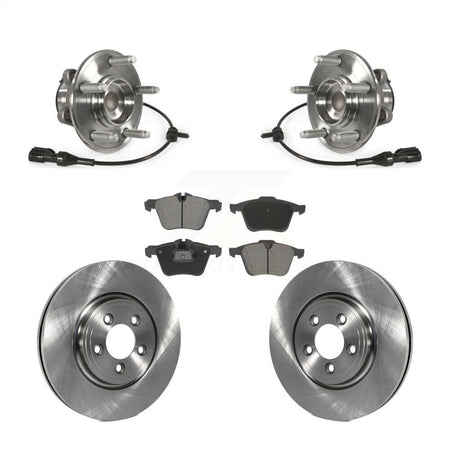 Front Hub Bearing Brake Rotor Pads Kit For 2010 Jaguar XF With 326mm Diameter KBB-128576