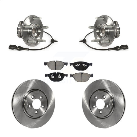 Front Hub Bearing Brake Rotor Pads Kit For 2010 Jaguar XF With 326mm Diameter KBB-128577