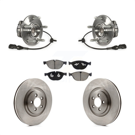 Front Hub Bearing Assembly Disc Brake Rotors And Ceramic Pads Kit For Jaguar XF XJ KBB-128578