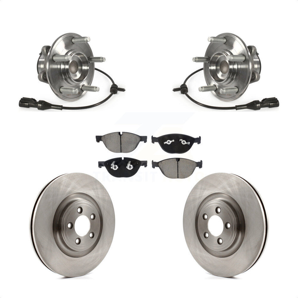 Front Hub Bearing Assembly Disc Brake Rotors And Ceramic Pads Kit For Jaguar XF XJ KBB-128578