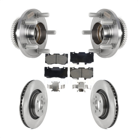 Front Hub Bearing Assembly Disc Brake Rotors And Ceramic Pads Kit For Ford Mustang KBB-128583