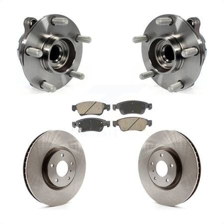 Front Hub Bearing Assembly Disc Brake Rotor And Ceramic Pads Kit For INFINITI G37 G35 Q60 KBB-128589