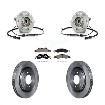 Front Hub Bearing Assembly Disc Brake Rotor Pad Kit For Ford Expedition Lincoln Navigator KBB-128598