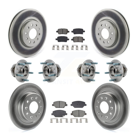 Front Rear Hub Bearing Coat Brake Rotor Pads Kit (10Pc) For Chevrolet Equinox GMC Terrain KBB-128642