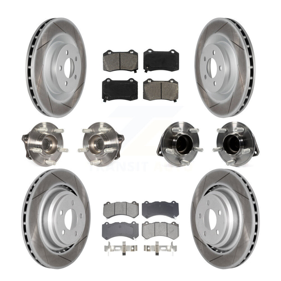 Front Rear Hub Bearing Coated Brake Rotor And Pad Kit (10Pc) For Dodge Challenger Charger KBB-128664