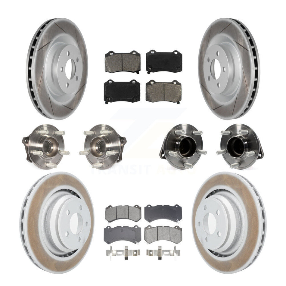 Front Rear Hub Bearing Coated Brake Rotor And Pad Kit (10Pc) For Dodge Challenger Charger KBB-128665