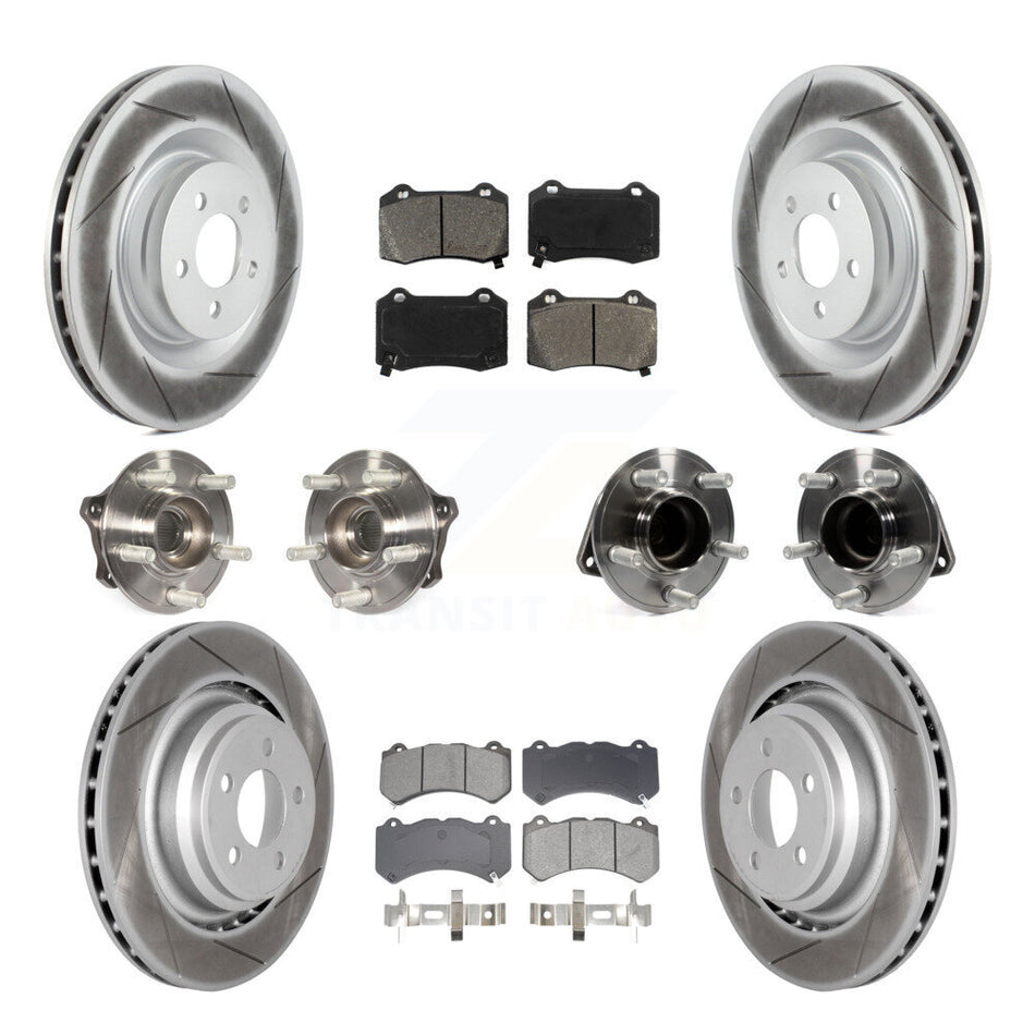 Front Rear Hub Bearing Coated Brake Rotor And Pad Kit (10Pc) For Dodge Challenger Charger KBB-128666