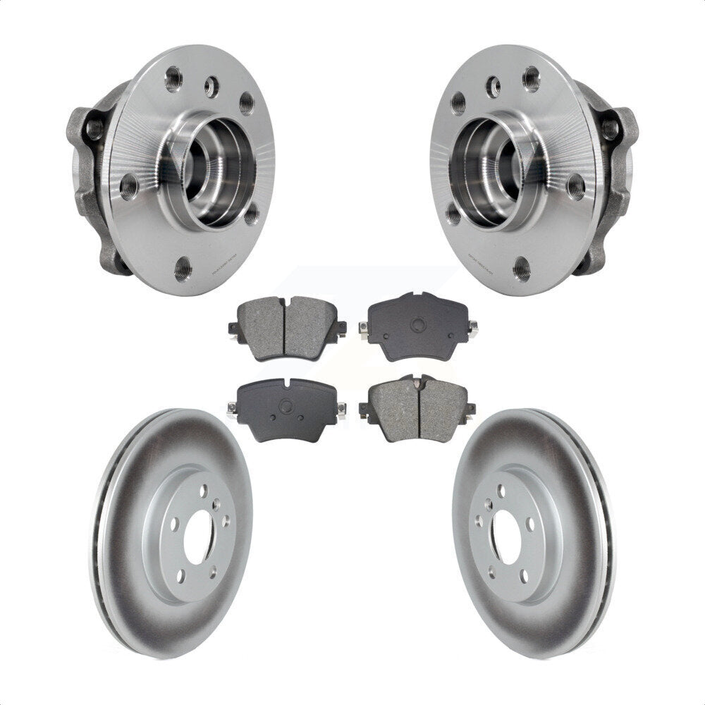 Front Hub Bearing Assembly Coated Brake Rotor Pads Kit For Mini Cooper Countryman Clubman KBB-128739