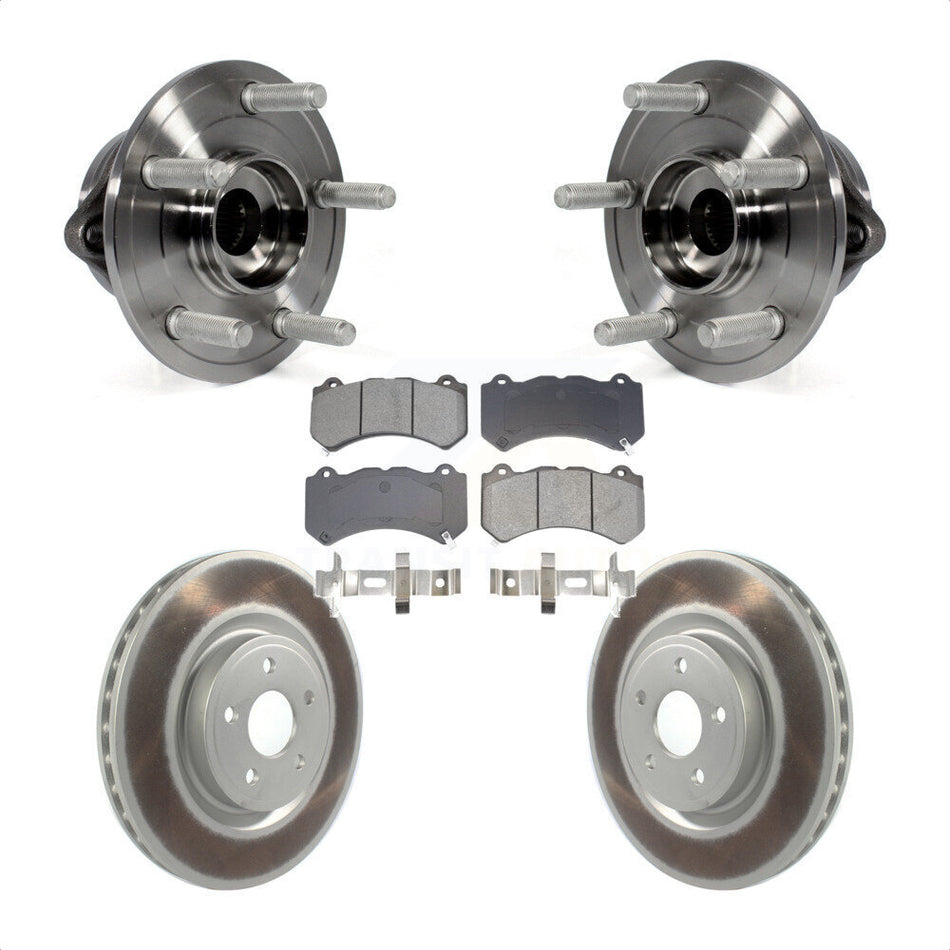 Front Hub Bearing Assembly Coat Brake Rotor Pad Kit For Jeep Grand Cherokee Dodge Durango KBB-128747