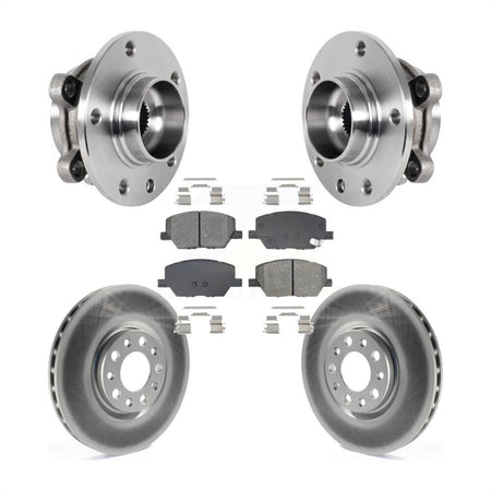 Front Hub Bearing Assembly Coated Brake Rotor Pad Kit For Jeep Compass Renegade Fiat 500X KBB-128762