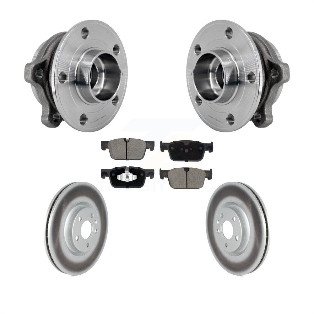 Front Hub Bearing Coated Brake Rotor Pad Kit For Volvo XC60 S60 V90 Cross Country V60 S90 KBB-128770