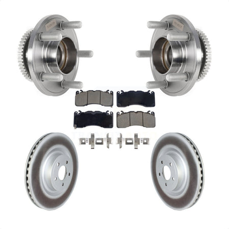 Front Hub Bearing Assembly Coated Brake Rotor Pad Kit For Ford Mustang With Brembo Brakes KBB-128780