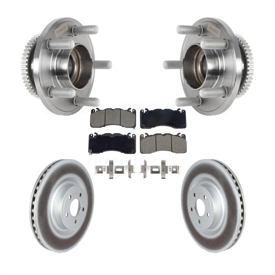 Front Hub Bearing Assembly Coated Brake Rotor Pad Kit For Ford Mustang With Brembo Brakes KBB-128780