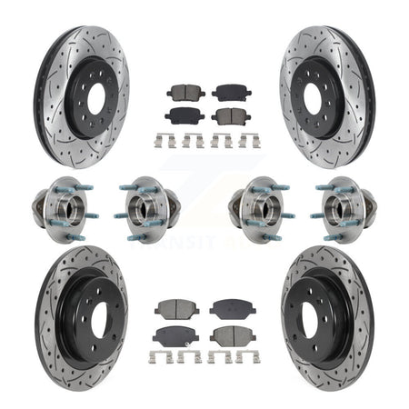 Front Rear Hub Bearing Coat Brake Rotor Pads Kit (10Pc) For Chevrolet Equinox GMC Terrain KBB-128881