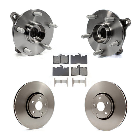 Front Hub Bearing Assembly Disc Brake Rotors And Pads Kit (5Pc) For Lexus IS300 IS350 KBB-129067