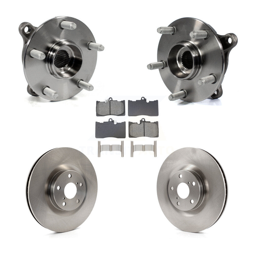 Front Hub Bearing Disc Brake Rotor Pads Kit (5Pc) For Lexus IS300 IS350 GS350 RC350 RC300 KBB-129068