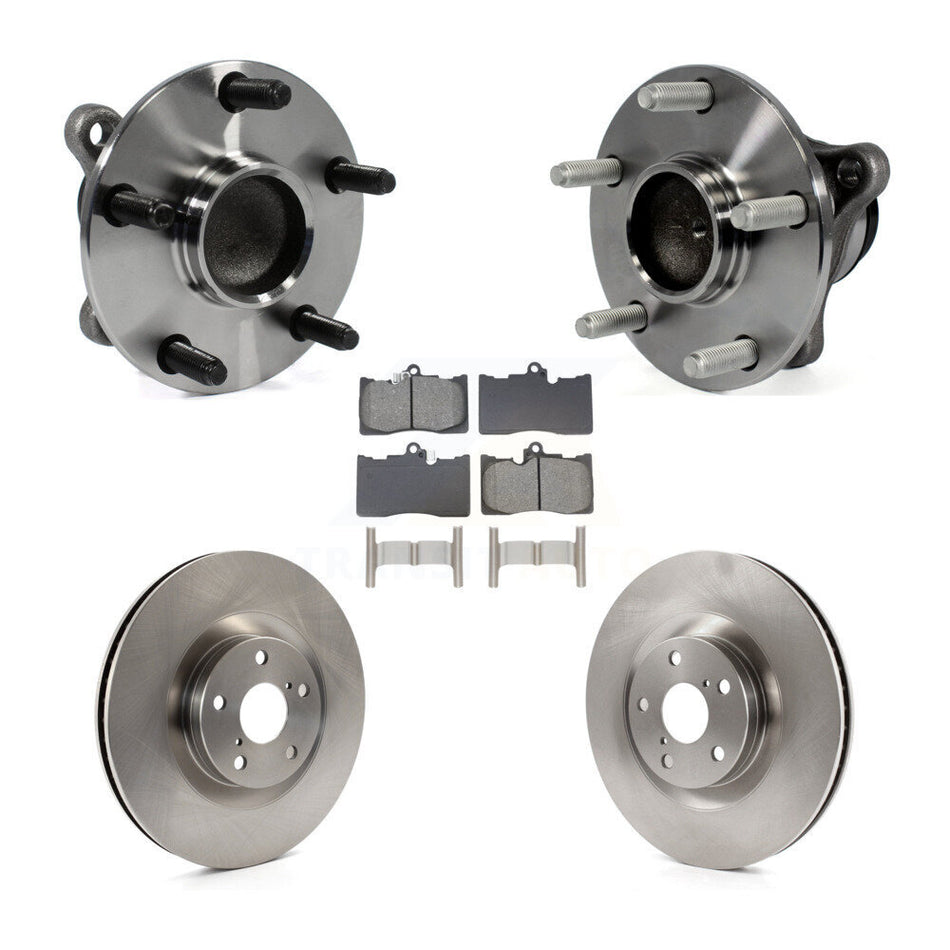Front Hub Bearing Assembly Brake Rotor & Pad Kit (5Pc) For Lexus IS350 GS350 GS450h GS460 KBB-129070