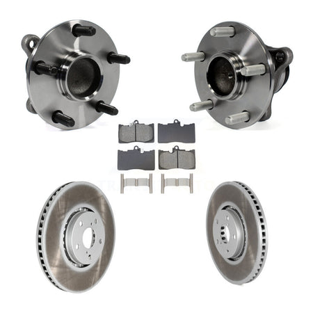 Front Hub Bearing Coat Brake Rotor Pad Kit (5Pc) For Lexus IS350 GS350 GS450h GS430 GS460 KBB-129077