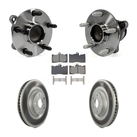 Front Hub Bearing Coated Brake Rotor And Pad Kit (5Pc) For Lexus IS350 GS350 GS450h GS460 KBB-129078