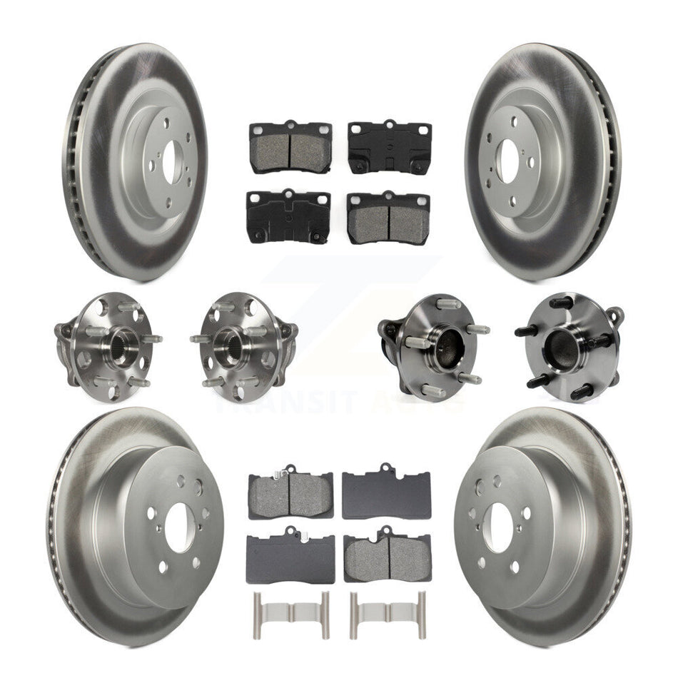 Front Rear Hub Bearing Coat Brake Rotor Pad Kit (10Pc) For Lexus IS350 GS350 GS450h GS460 KBB-129085