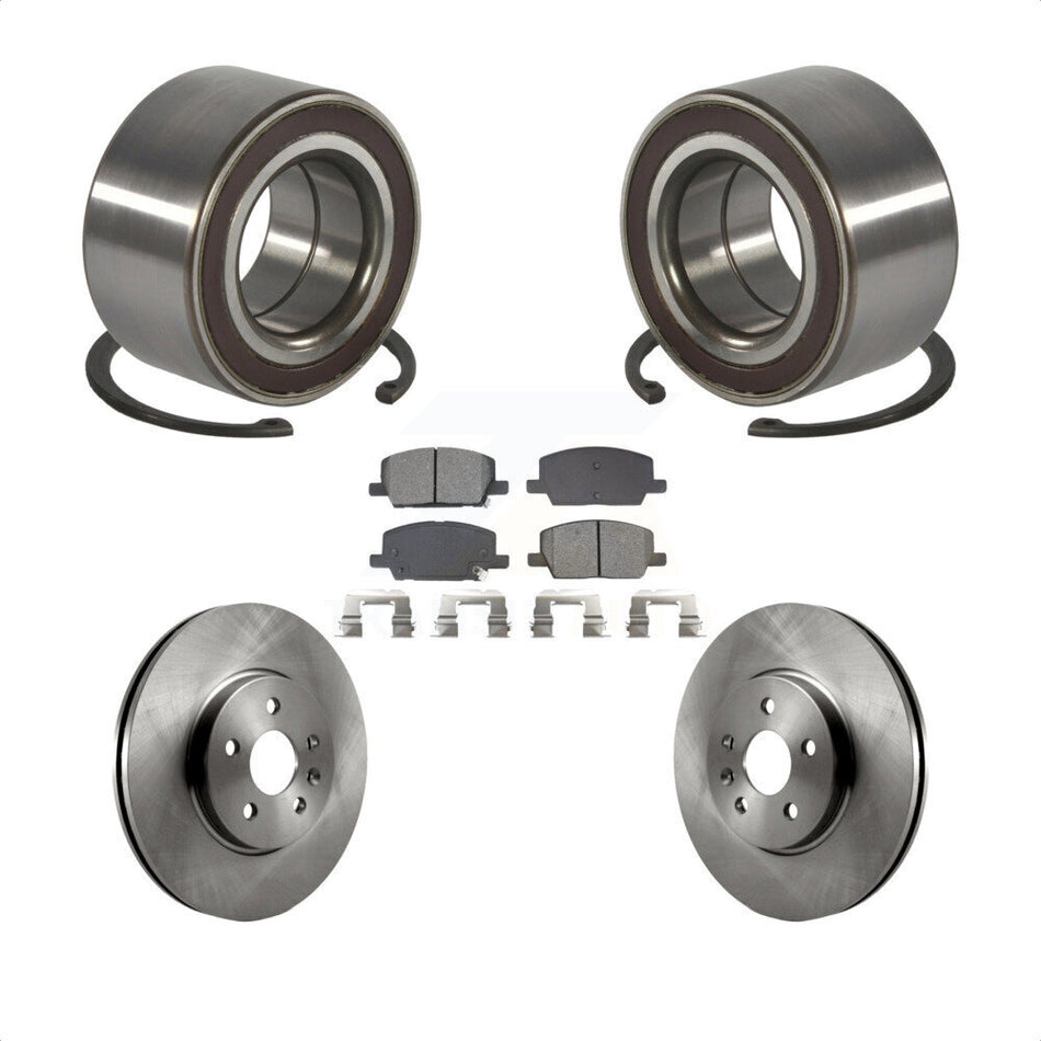 Front Wheel Bearing Disc Brake Rotors And Pads Kit For Buick Encore Chevrolet Trax KBB-129185