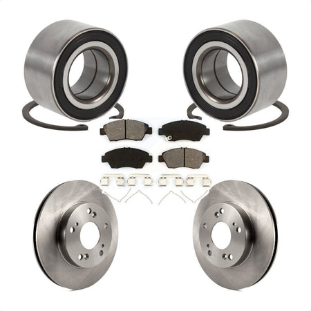 Front Wheel Bearing Disc Brake Rotors And Semi-Metallic Pads Kit For 2015 Acura ILX 1.5L KBB-129187
