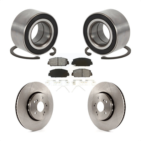 Front Wheel Bearing Disc Brake Rotors And Semi-Metallic Pads Kit For 2016 Acura ILX KBB-129188