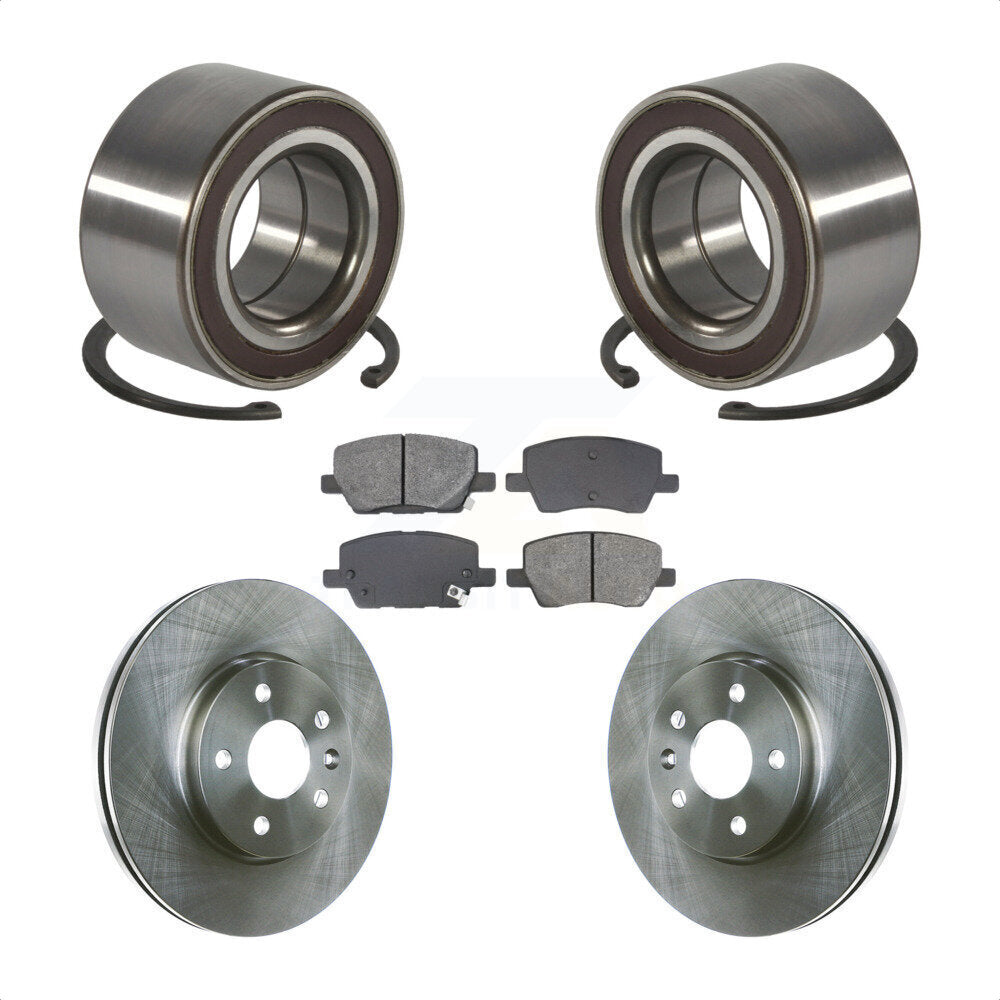 Front Wheel Bearing Disc Brake Rotors And Pads Kit For 2018-2020 Chevrolet Sonic KBB-129189