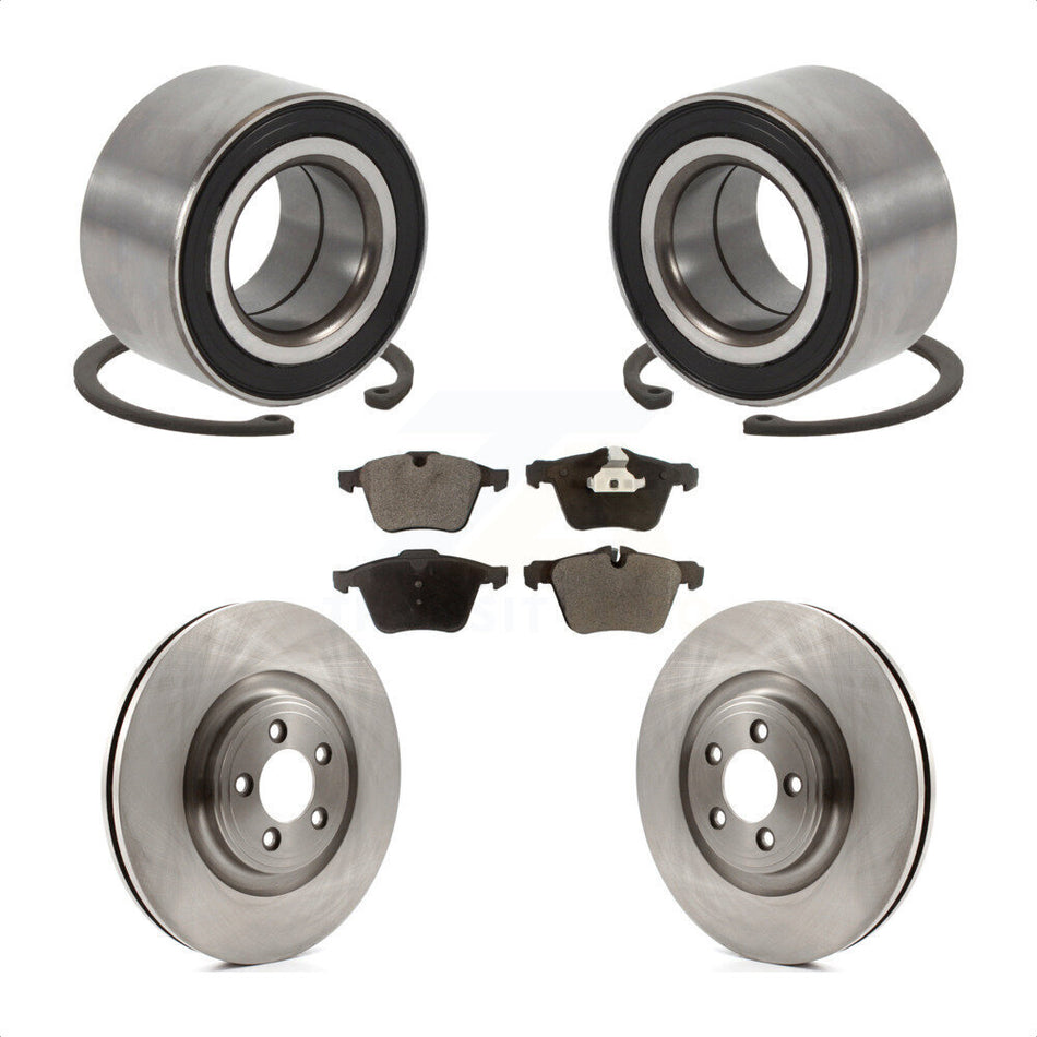 Front Wheel Bearing Disc Brake Rotors And Semi-Metallic Pads Kit For 2015 Jaguar XK KBB-129192
