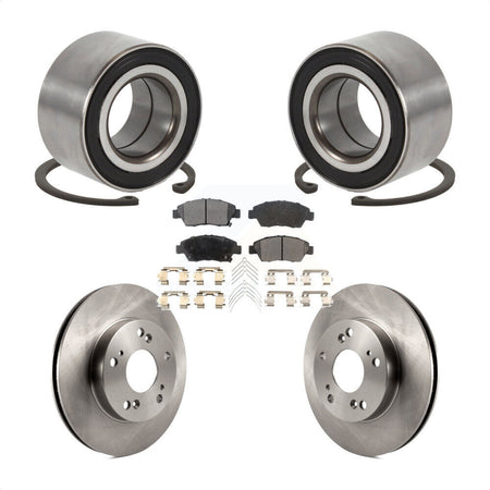 Front Wheel Bearing Disc Brake Rotors And Semi-Metallic Pads Kit For 2015 Acura ILX 1.5L KBB-129194