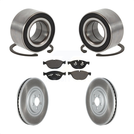 Front Wheel Bearing Coated Disc Brake Rotors And Pads Kit For Jaguar XJR XJR575 XKR XKR-S KBB-129199