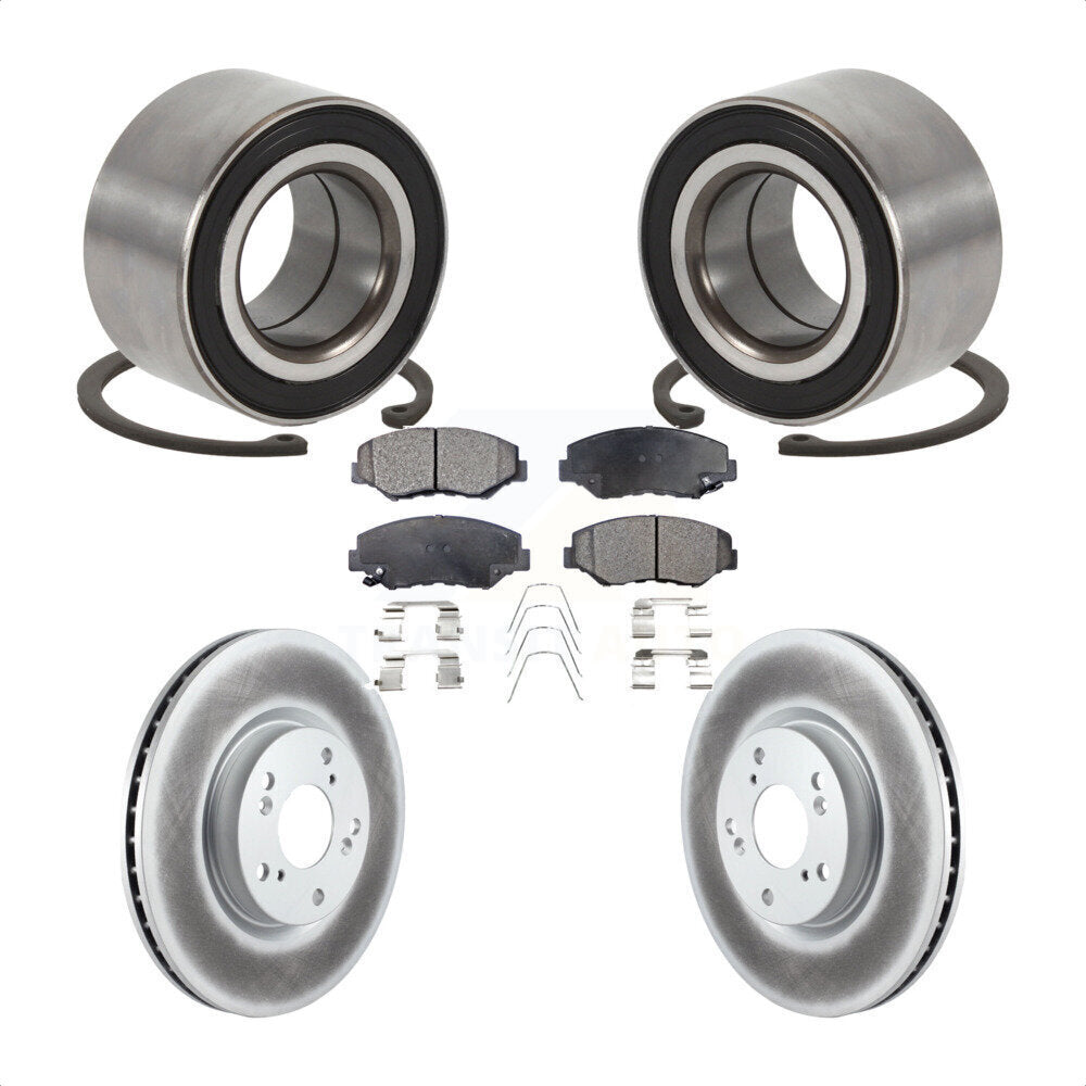 Front Wheel Bearing Coated Disc Brake Rotor And Ceramic Pad Kit For Honda Civic Acura ILX KBB-129200
