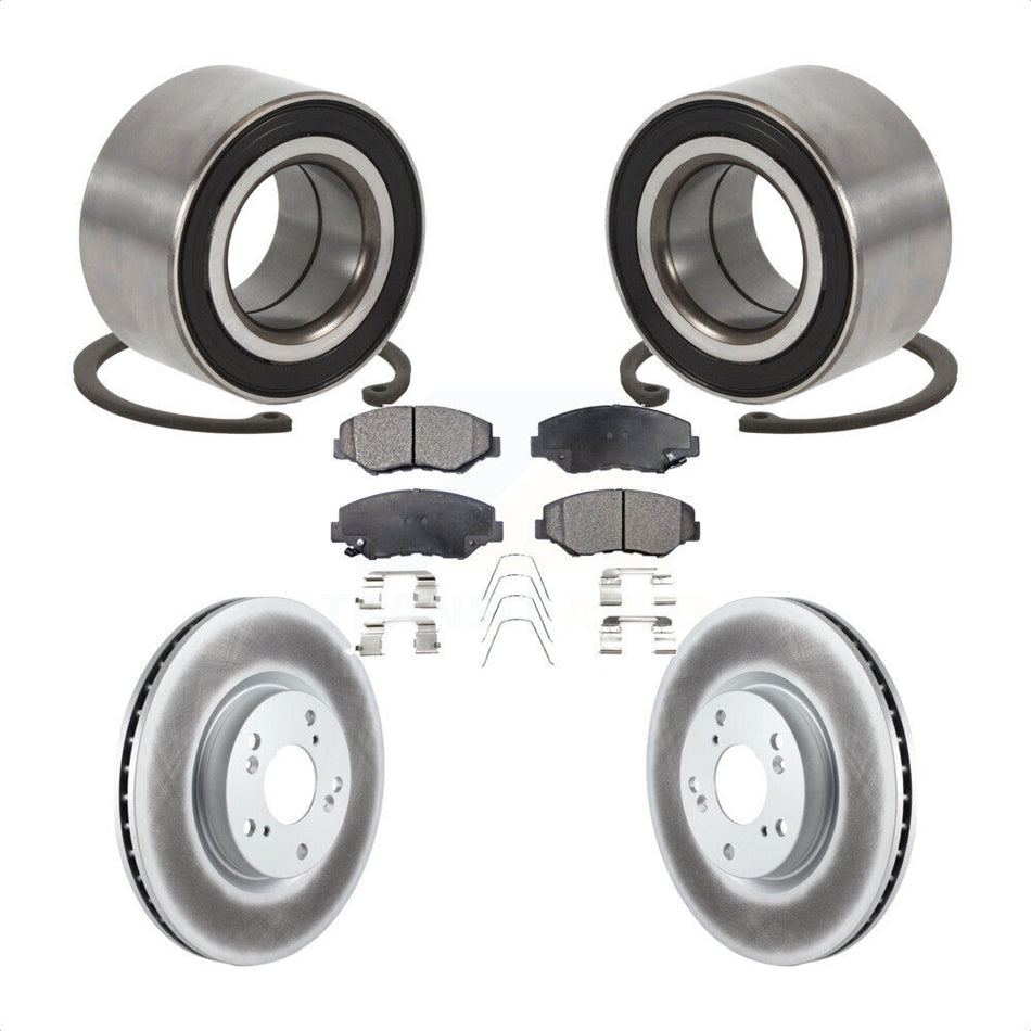 Front Wheel Bearing Coated Disc Brake Rotor And Ceramic Pad Kit For Honda Civic Acura ILX KBB-129200
