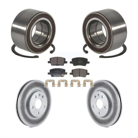 Front Wheel Bearing Coated Disc Brake Rotors And Pads Kit For 2018-2020 Chevrolet Sonic KBB-129211
