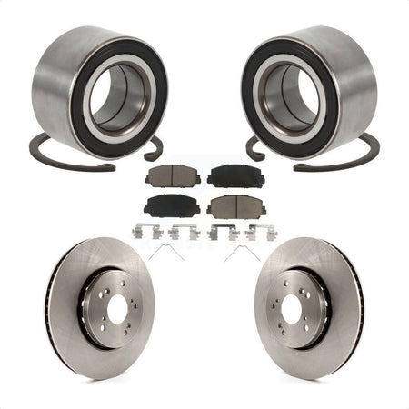 Front Wheel Bearing Disc Brake Rotors And Ceramic Pads Kit For 2016 Acura ILX KBB-129217