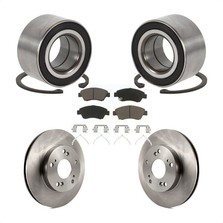 Front Wheel Bearing Disc Brake Rotors And Ceramic Pads Kit For 2015 Acura ILX 1.5L KBB-129220