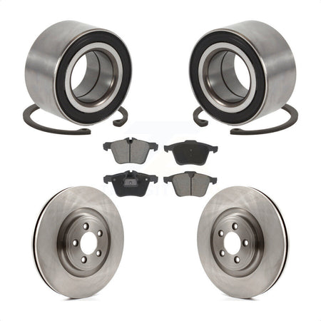 Front Wheel Bearing Disc Brake Rotors And Ceramic Pads Kit For 2015 Jaguar XK KBB-129222